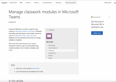 Manage classwork modules in Microsoft Teams