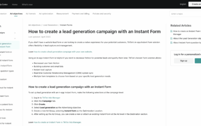 How to create a lead generation campaign with an Instant Form