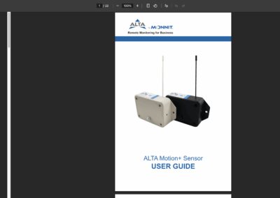 ALTA Motion+ Sensor User Guide